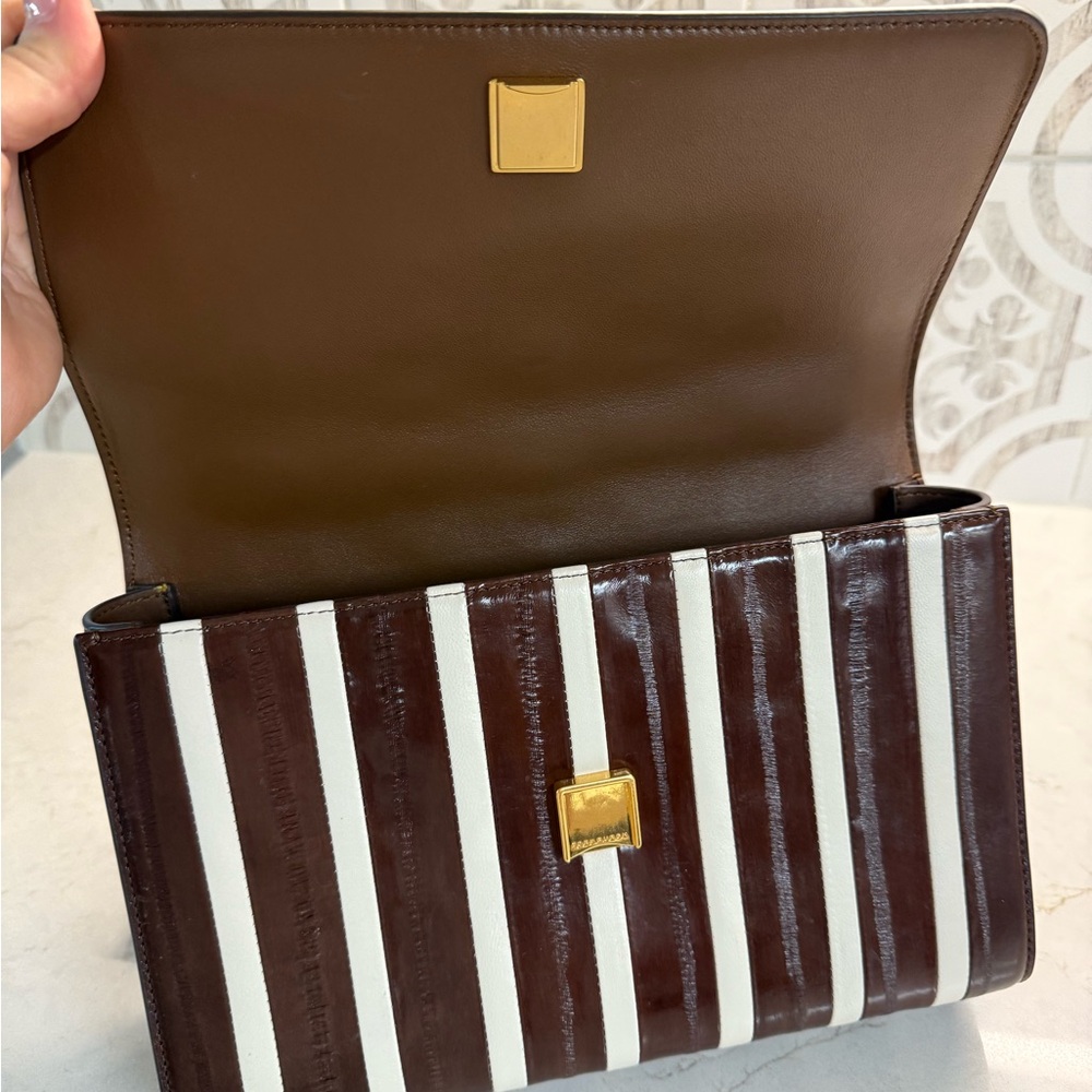 Tory Burch Fleming Eel Patchwork Convertible Shou… - image 4